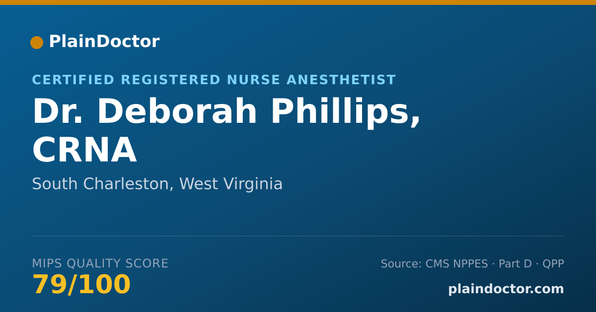 Shareable card for Deborah Phillips, CRNA - Certified Registered Nurse Anesthetist, South Charleston, WV