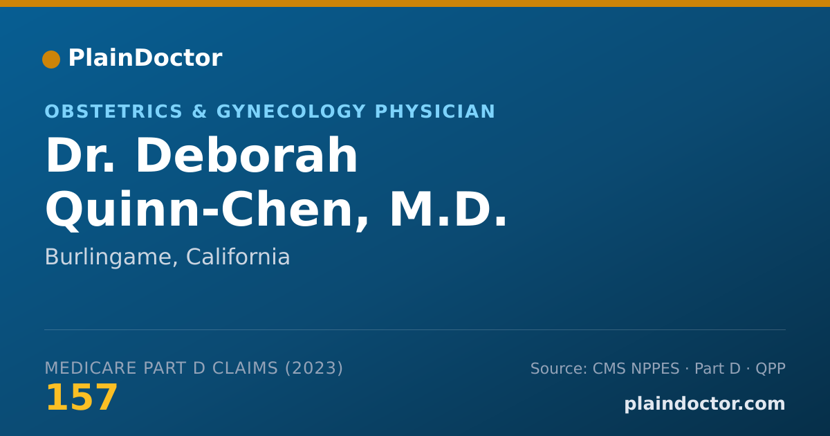 Shareable card for Deborah Quinn-Chen, M.D. - Obstetrics & Gynecology Physician, Burlingame, CA