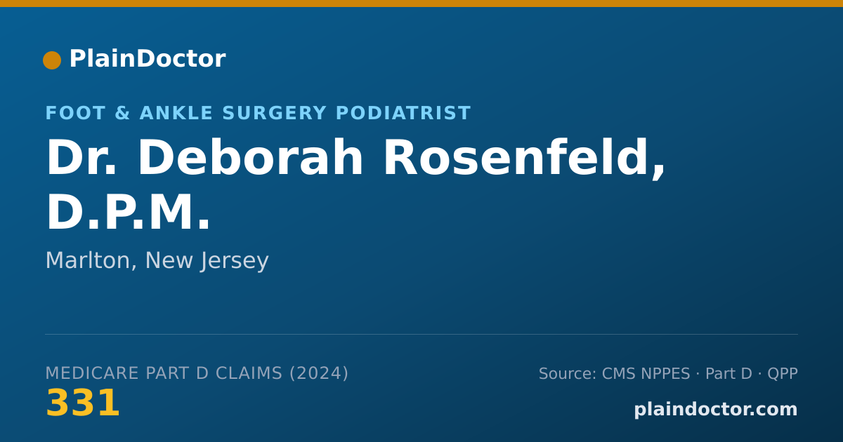 Shareable card for Deborah Rosenfeld, D.P.M. - Foot & Ankle Surgery Podiatrist, Marlton, NJ
