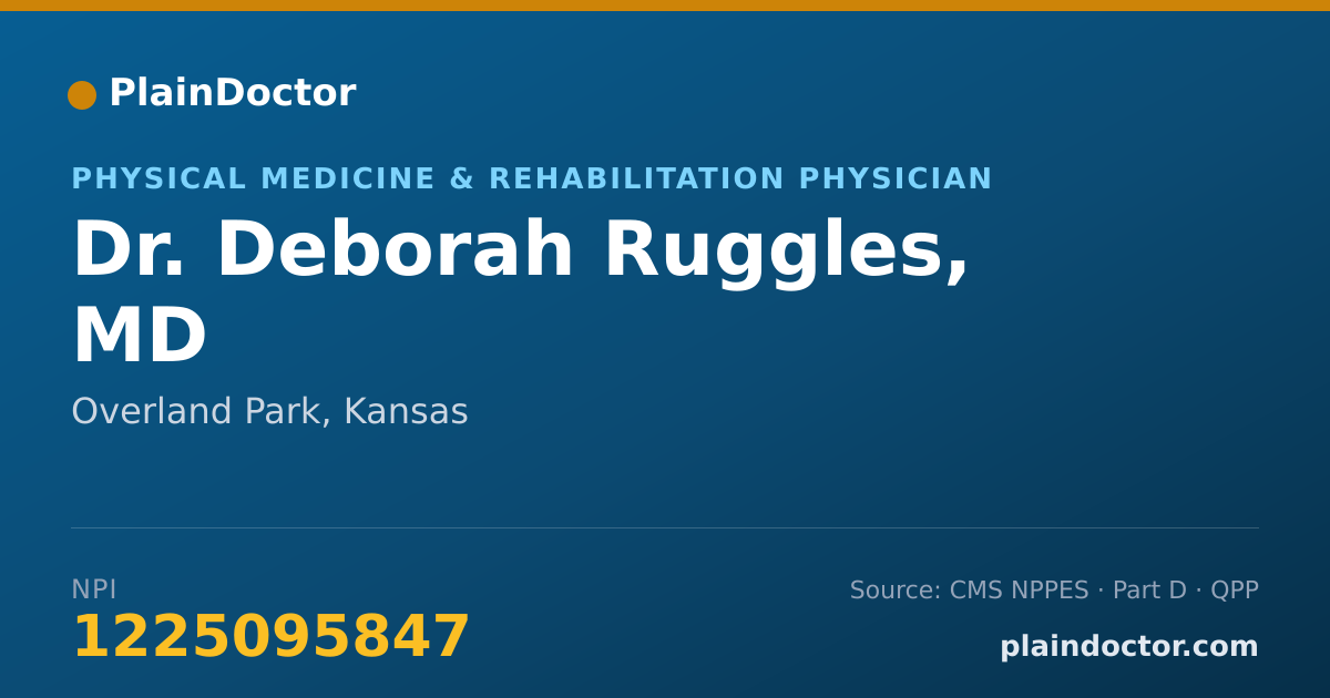Shareable card for Deborah Ruggles, MD - Physical Medicine & Rehabilitation Physician, Overland Park, KS