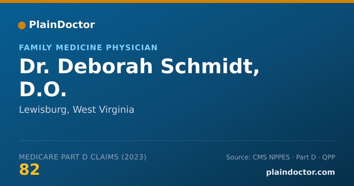 Shareable card for Deborah Schmidt, D.O. - Family Medicine Physician, Lewisburg, WV