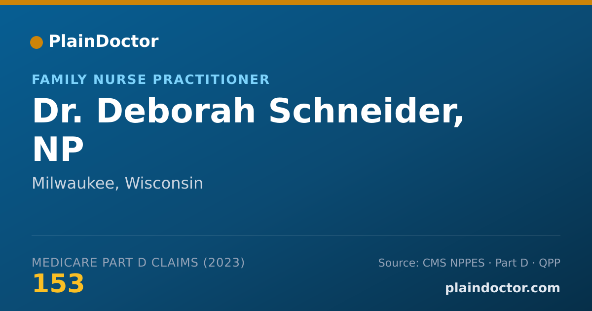 Shareable card for Deborah Schneider, NP - Family Nurse Practitioner, Milwaukee, WI