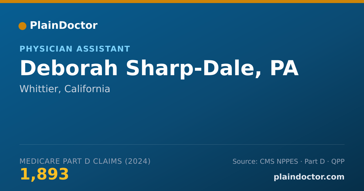 Shareable card for Deborah Sharp-Dale, PA - Physician Assistant, Whittier, CA