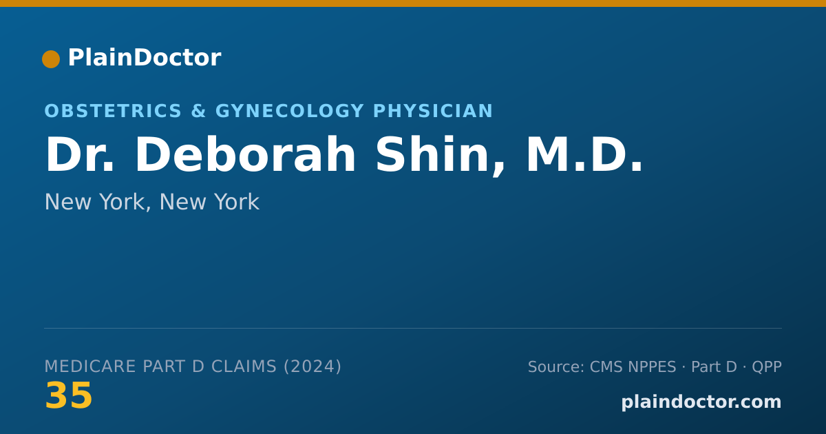 Shareable card for Deborah Shin, M.D. - Obstetrics & Gynecology Physician, New York, NY