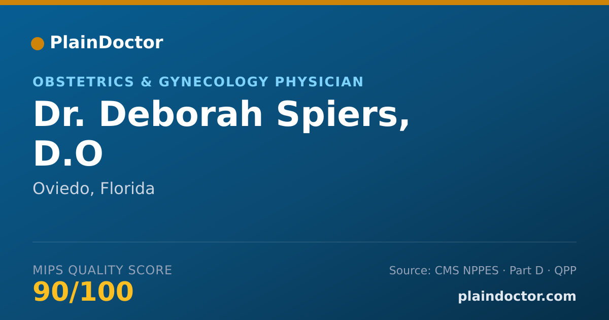 Shareable card for Deborah Spiers, D.O - Obstetrics & Gynecology Physician, Oviedo, FL