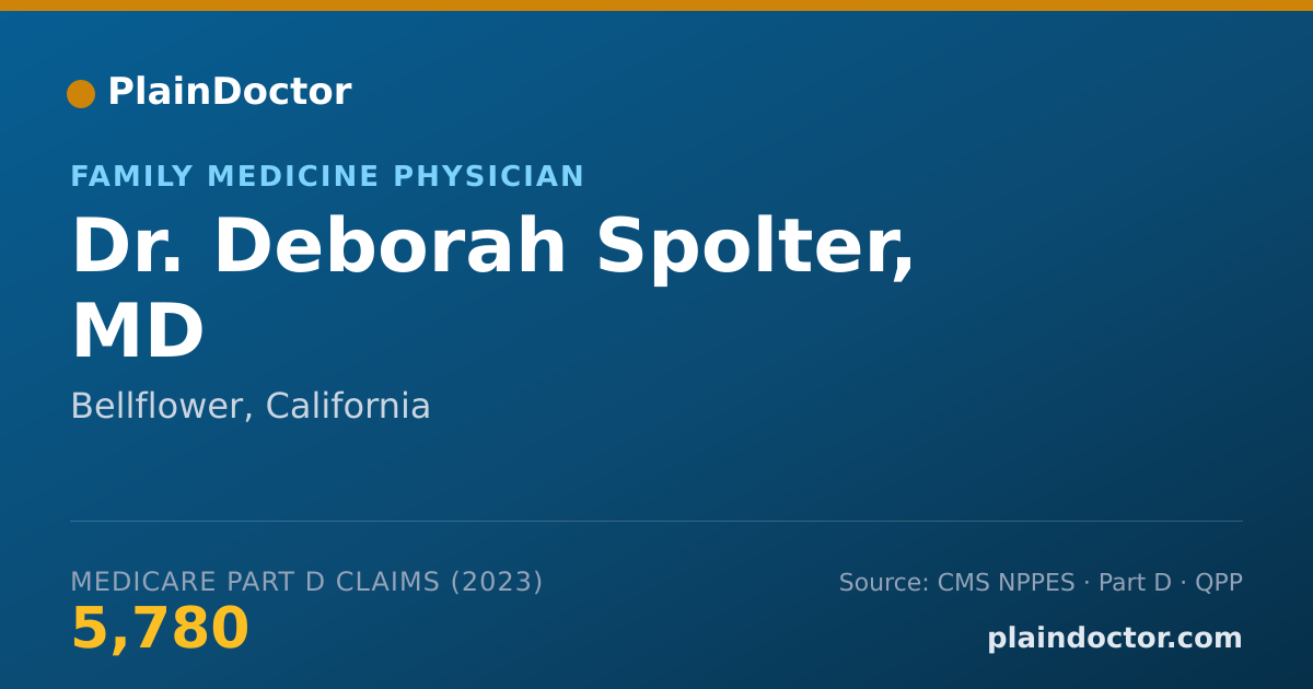 Shareable card for Deborah Spolter, MD - Family Medicine Physician, Bellflower, CA