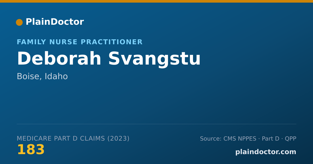 Shareable card for Deborah Svangstu - Family Nurse Practitioner, Boise, ID