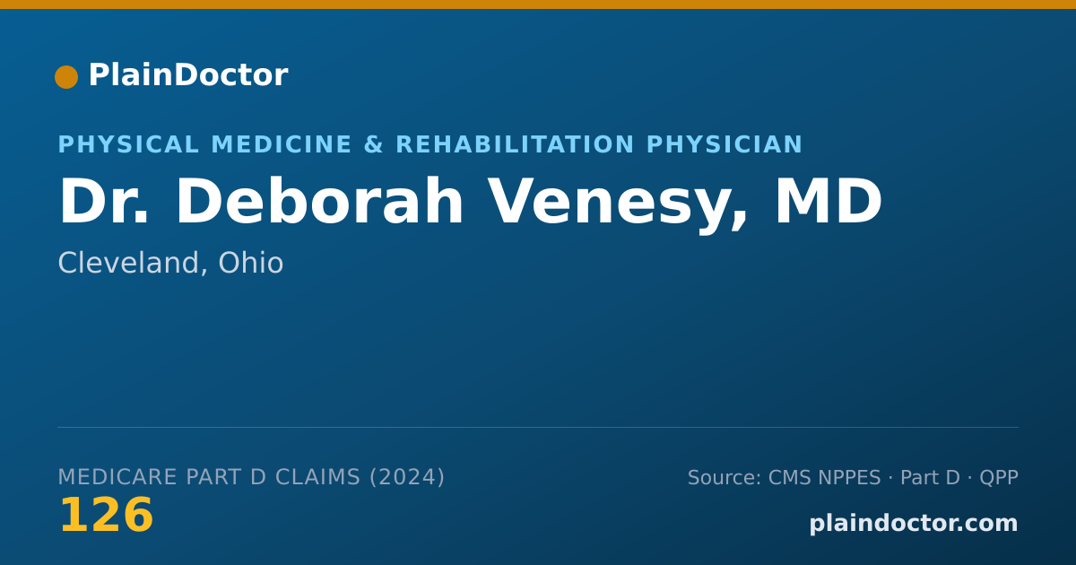 Shareable card for Deborah Venesy, MD - Physical Medicine & Rehabilitation Physician, Cleveland, OH
