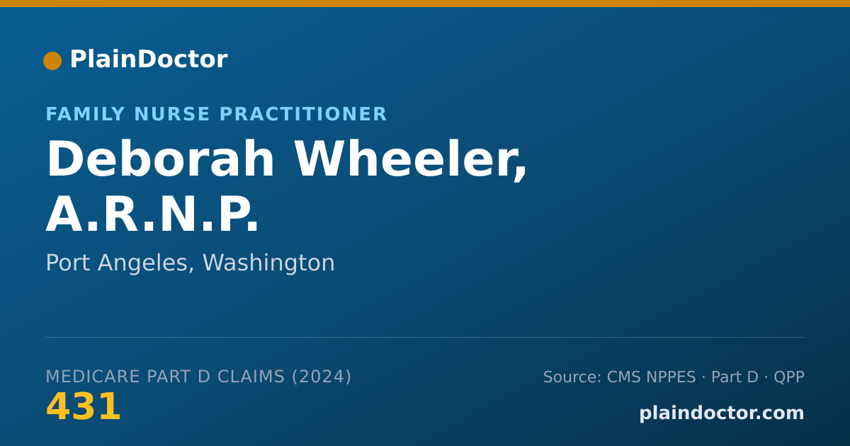 Shareable card for Deborah Wheeler, A.R.N.P. - Family Nurse Practitioner, Port Angeles, WA