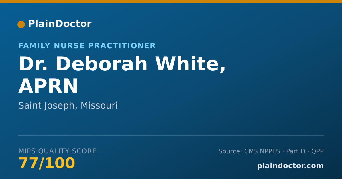 Shareable card for Deborah White, APRN - Family Nurse Practitioner, Saint Joseph, MO