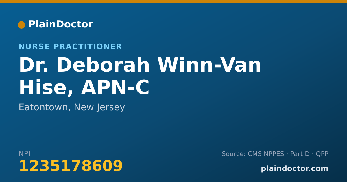 Shareable card for Deborah Winn-Van Hise, APN-C - Nurse Practitioner, Eatontown, NJ