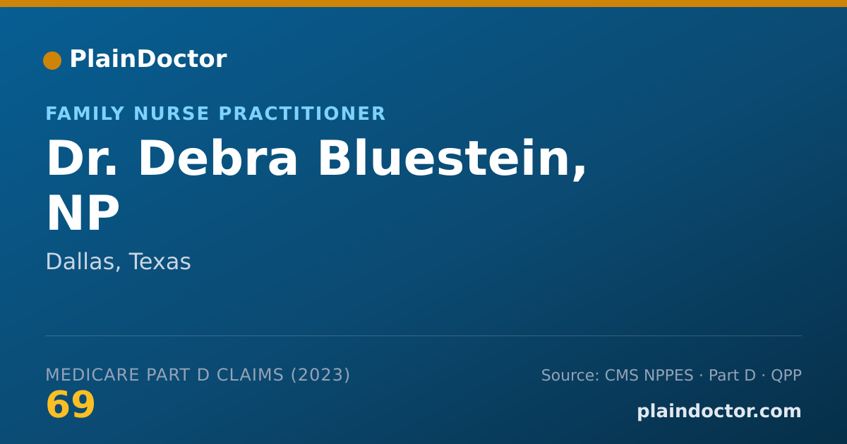 Shareable card for Debra Bluestein, NP - Family Nurse Practitioner, Dallas, TX