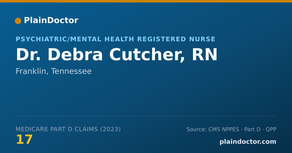 Shareable card for Debra Cutcher, RN - Psychiatric/Mental Health Registered Nurse, Franklin, TN