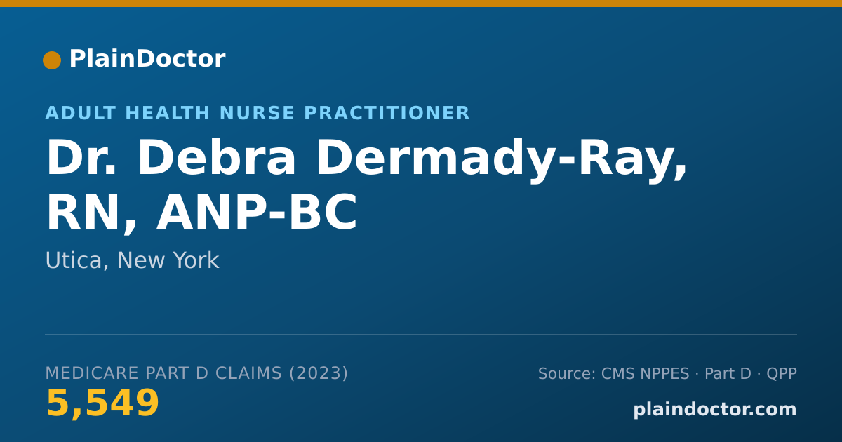 Shareable card for Debra Dermady-Ray, RN, ANP-BC - Adult Health Nurse Practitioner, Utica, NY