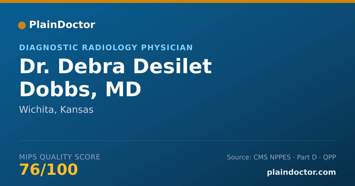 Shareable card for Debra Desilet Dobbs, MD - Diagnostic Radiology Physician, Wichita, KS
