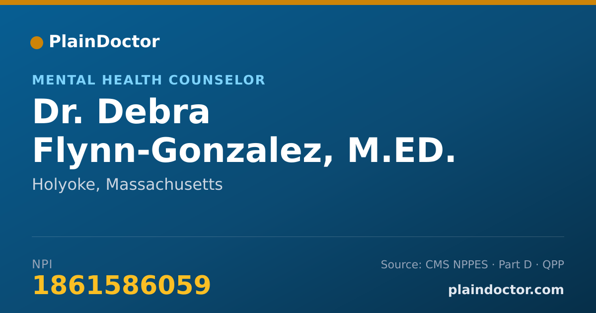 Shareable card for Debra Flynn-Gonzalez, M.ED. - Mental Health Counselor, Holyoke, MA