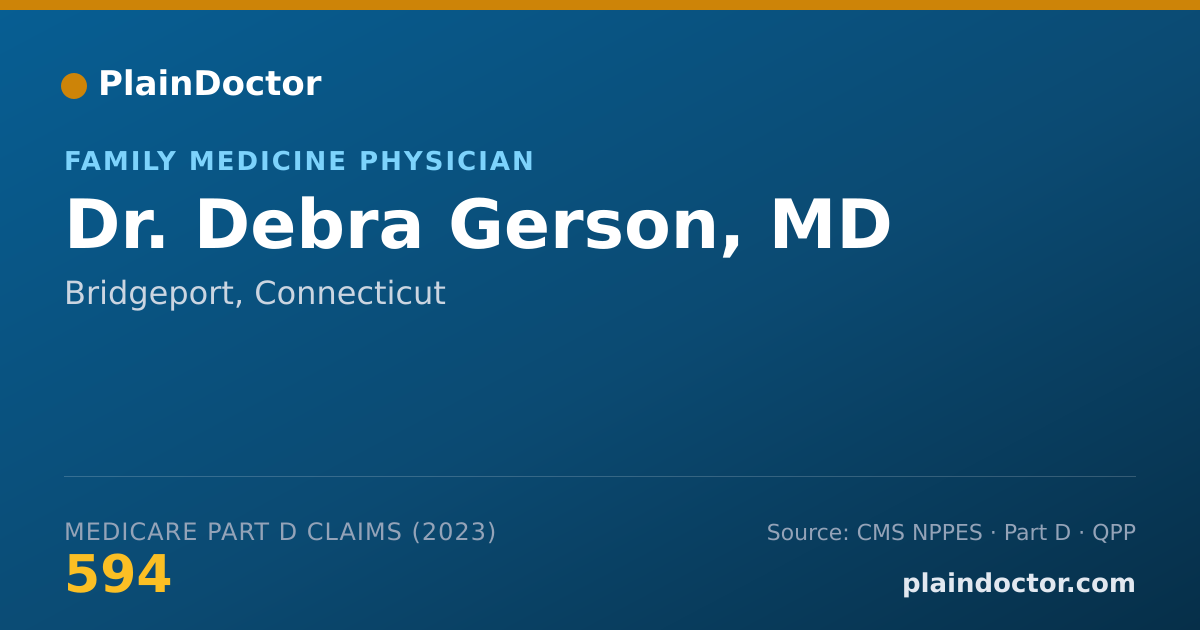 Shareable card for Debra Gerson, MD - Family Medicine Physician, Bridgeport, CT