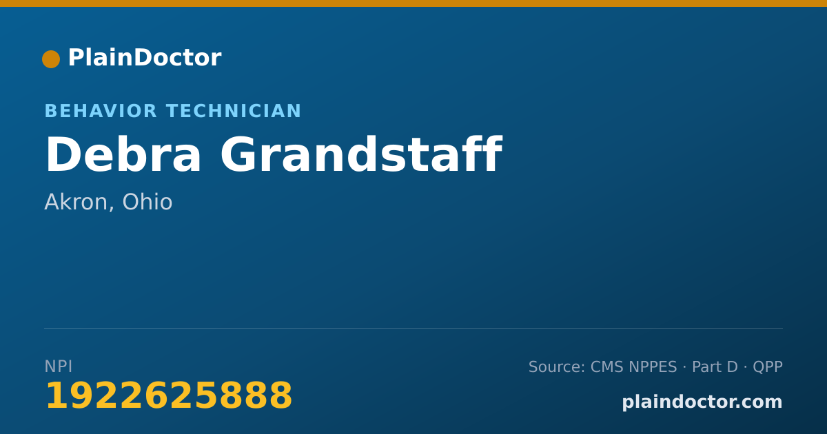 Shareable card for Debra Grandstaff - Behavior Technician, Akron, OH