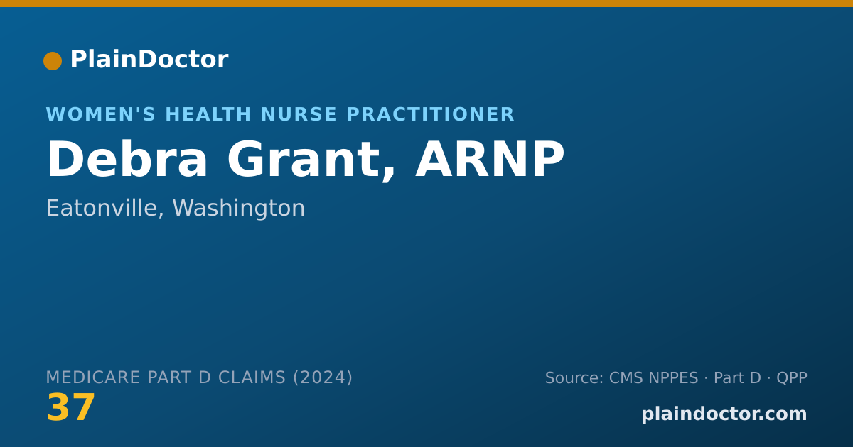 Shareable card for Debra Grant, ARNP - Women's Health Nurse Practitioner, Eatonville, WA