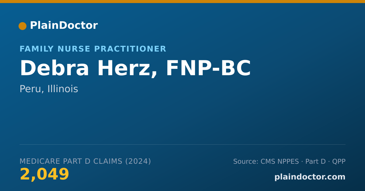 Shareable card for Debra Herz, FNP-BC - Family Nurse Practitioner, Peru, IL