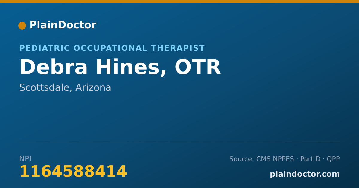 Shareable card for Debra Hines, OTR - Pediatric Occupational Therapist, Scottsdale, AZ