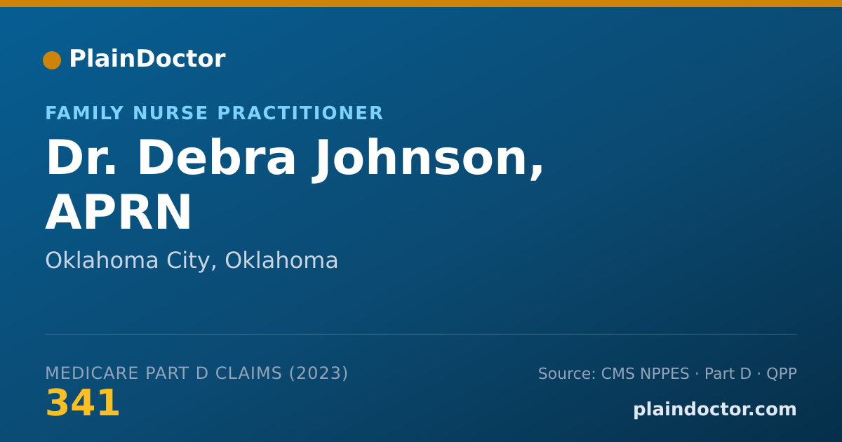 Shareable card for Debra Johnson, APRN - Family Nurse Practitioner, Oklahoma City, OK