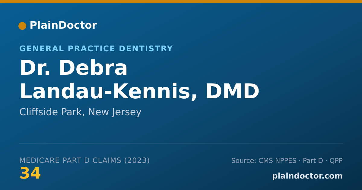 Shareable card for Debra Landau-Kennis, DMD - General Practice Dentistry, Cliffside Park, NJ