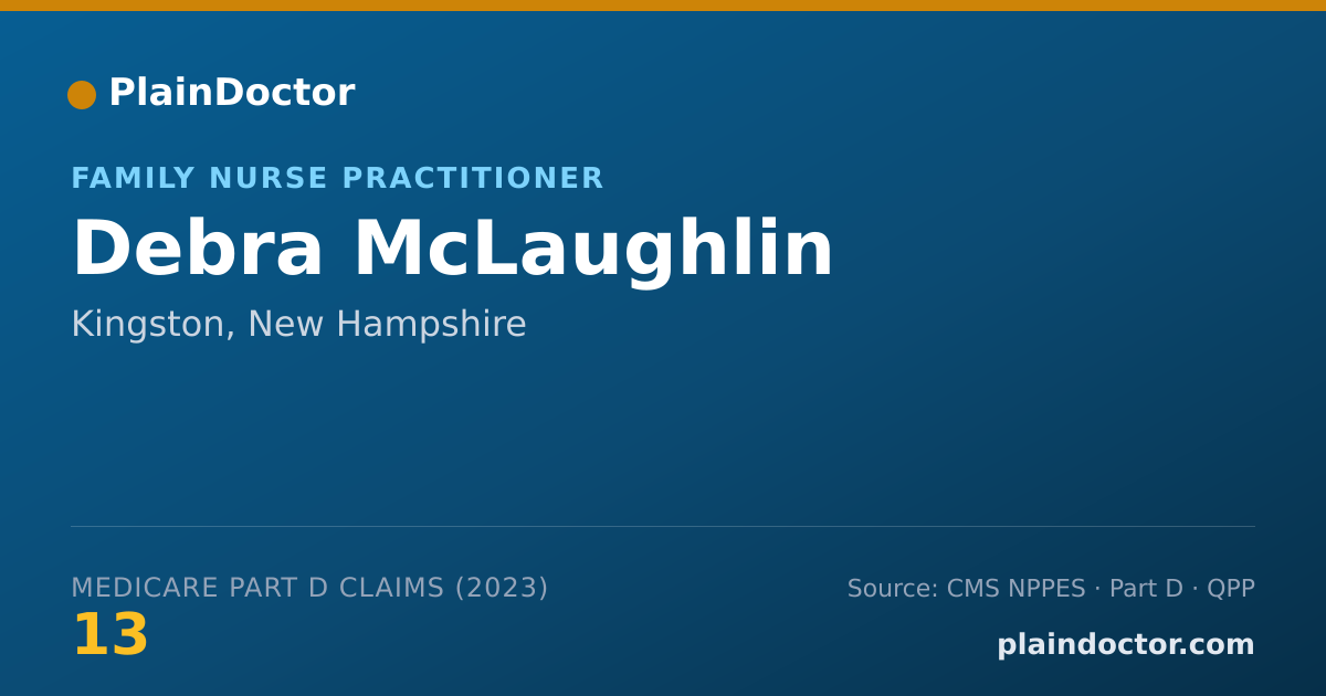 Shareable card for Debra McLaughlin - Family Nurse Practitioner, Kingston, NH