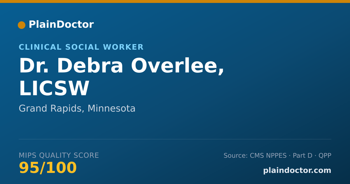 Shareable card for Debra Overlee, LICSW - Clinical Social Worker, Grand Rapids, MN