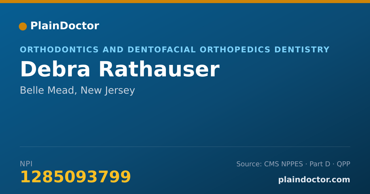 Shareable card for Debra Rathauser - Orthodontics and Dentofacial Orthopedics Dentistry, Belle Mead, NJ