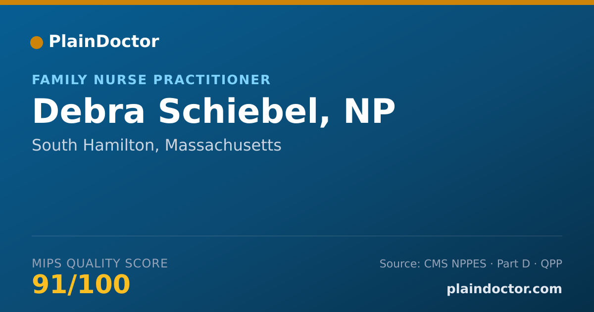Shareable card for Debra Schiebel, NP - Family Nurse Practitioner, South Hamilton, MA