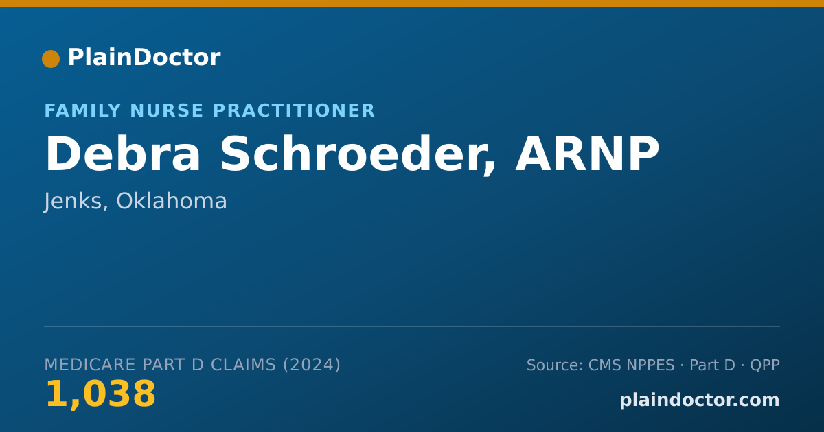 Shareable card for Debra Schroeder, ARNP - Family Nurse Practitioner, Jenks, OK