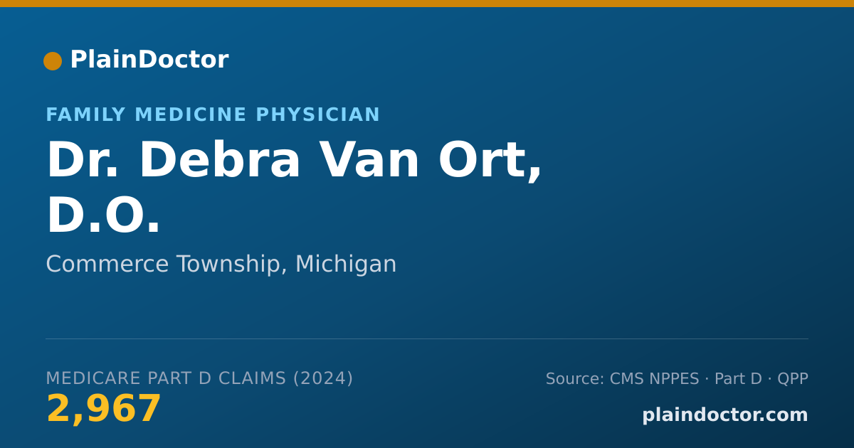 Shareable card for Debra Van Ort, D.O. - Family Medicine Physician, Commerce Township, MI