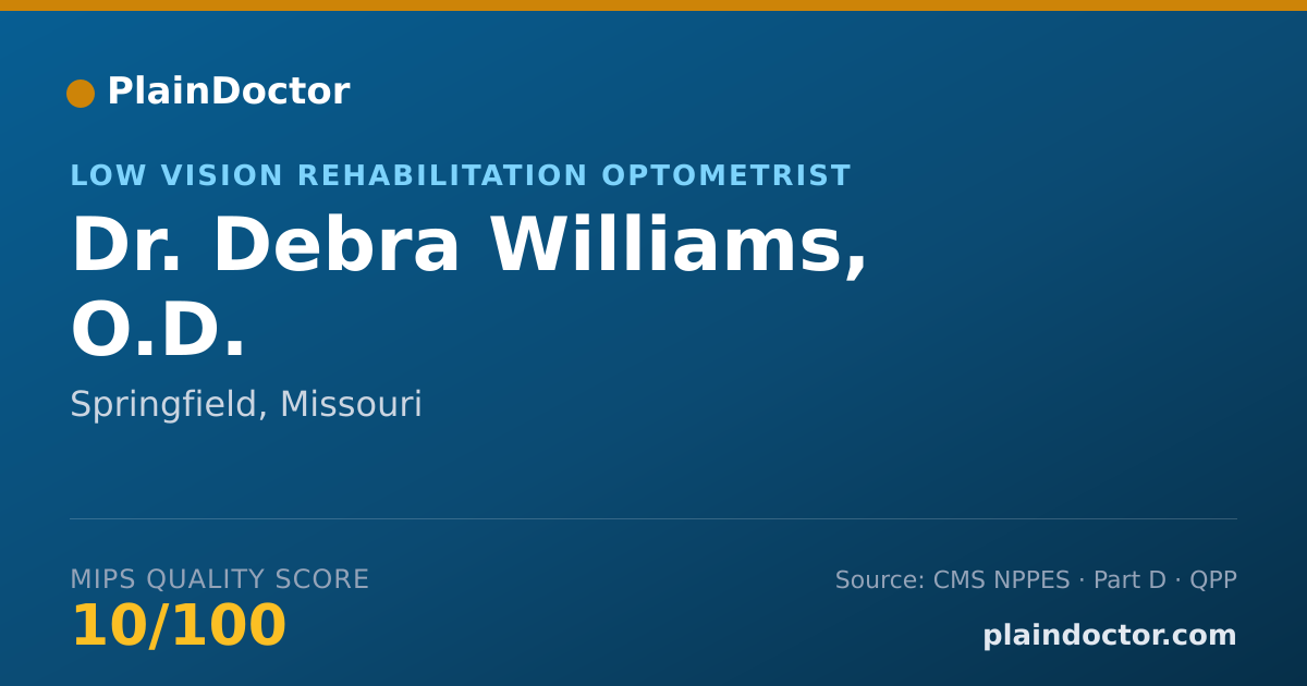 Shareable card for Debra Williams, O.D. - Optometrist, Springfield, MO