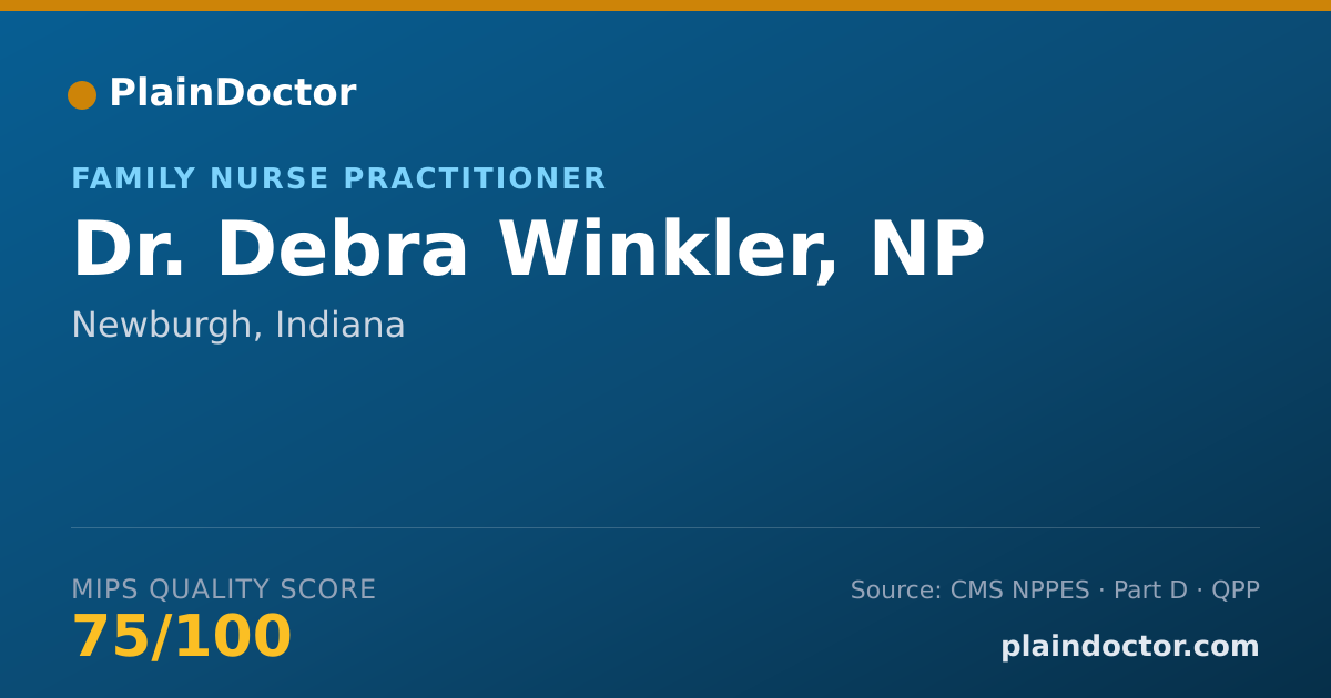 Shareable card for Debra Winkler, NP - Family Nurse Practitioner, Newburgh, IN
