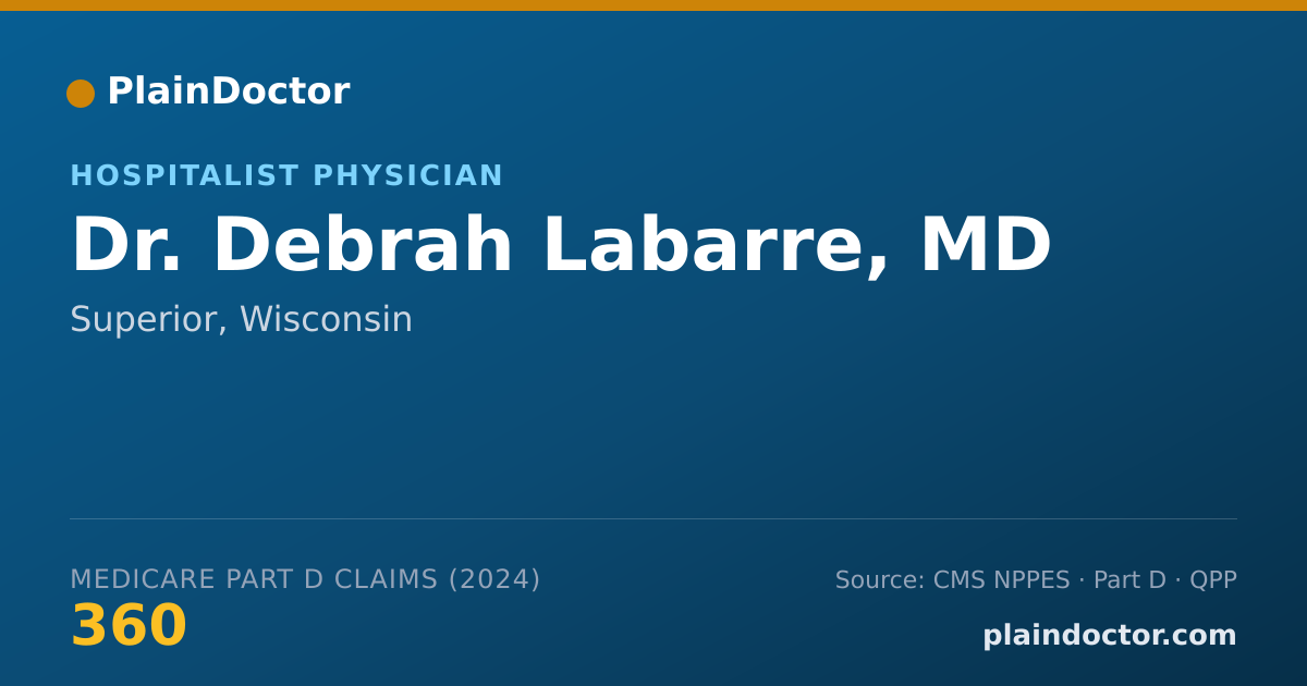 Shareable card for Debrah Labarre, MD - Family Medicine Physician, Superior, WI