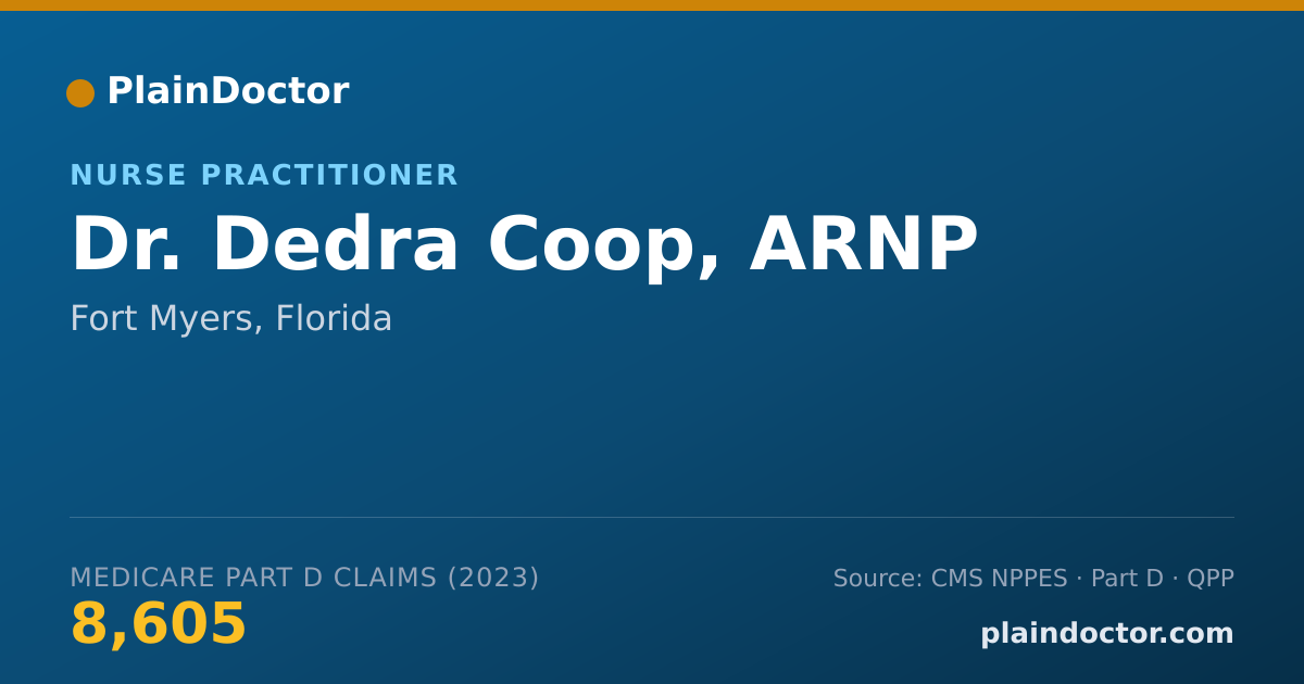 Shareable card for Dedra Coop, ARNP - Nurse Practitioner, Fort Myers, FL