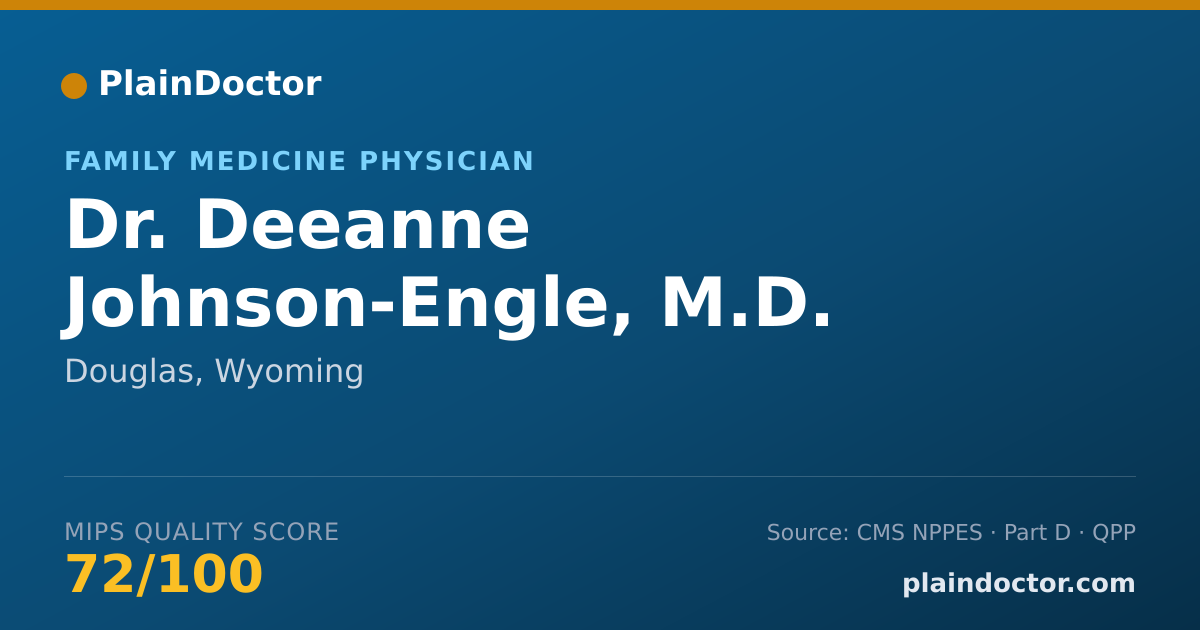 Shareable card for Deeanne Johnson-Engle, M.D. - Family Medicine Physician, Douglas, WY