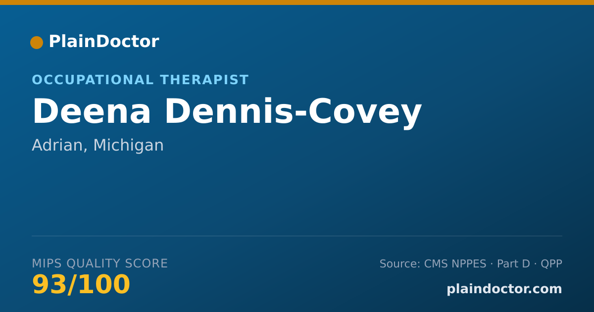Shareable card for Deena Dennis-Covey - Occupational Therapist, Adrian, MI