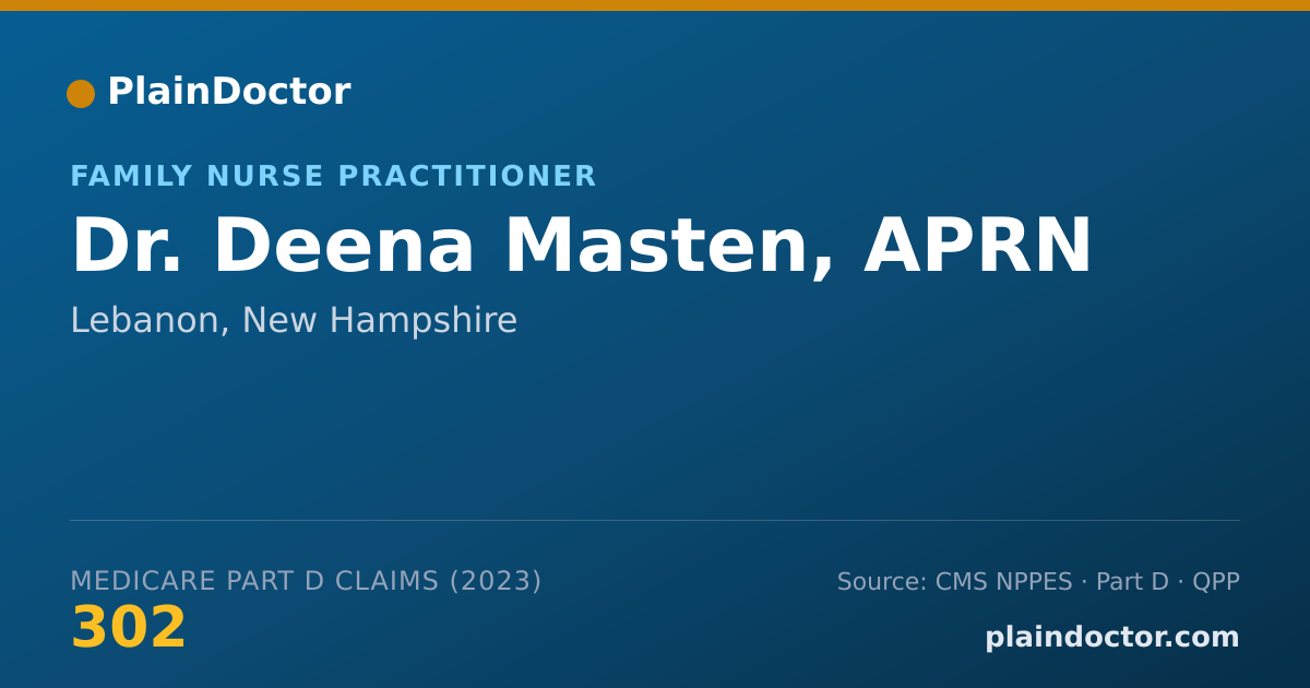 Shareable card for Deena Masten, APRN - Family Nurse Practitioner, Lebanon, NH