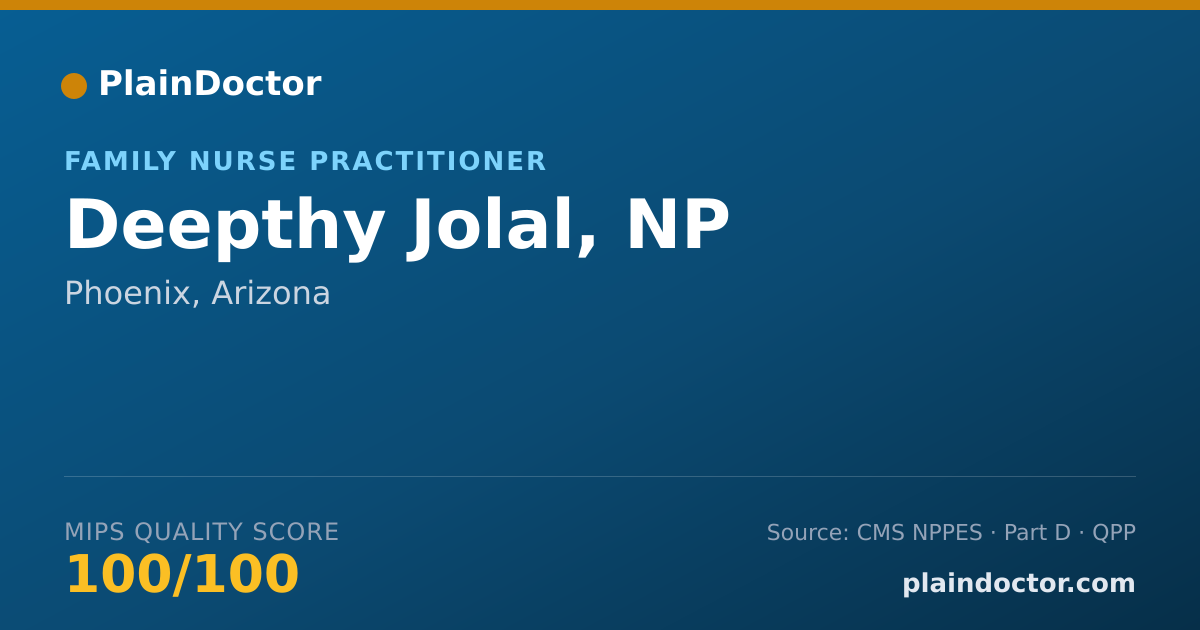 Shareable card for Deepthy Jolal, NP - Family Nurse Practitioner, Phoenix, AZ