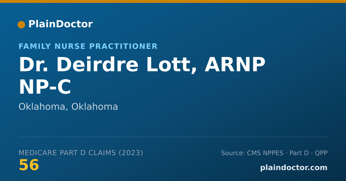 Shareable card for Deirdre Lott, ARNP NP-C - Family Nurse Practitioner, Oklahoma, OK