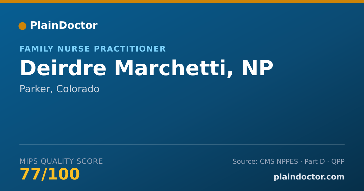 Shareable card for Deirdre Marchetti, NP - Family Nurse Practitioner, Parker, CO