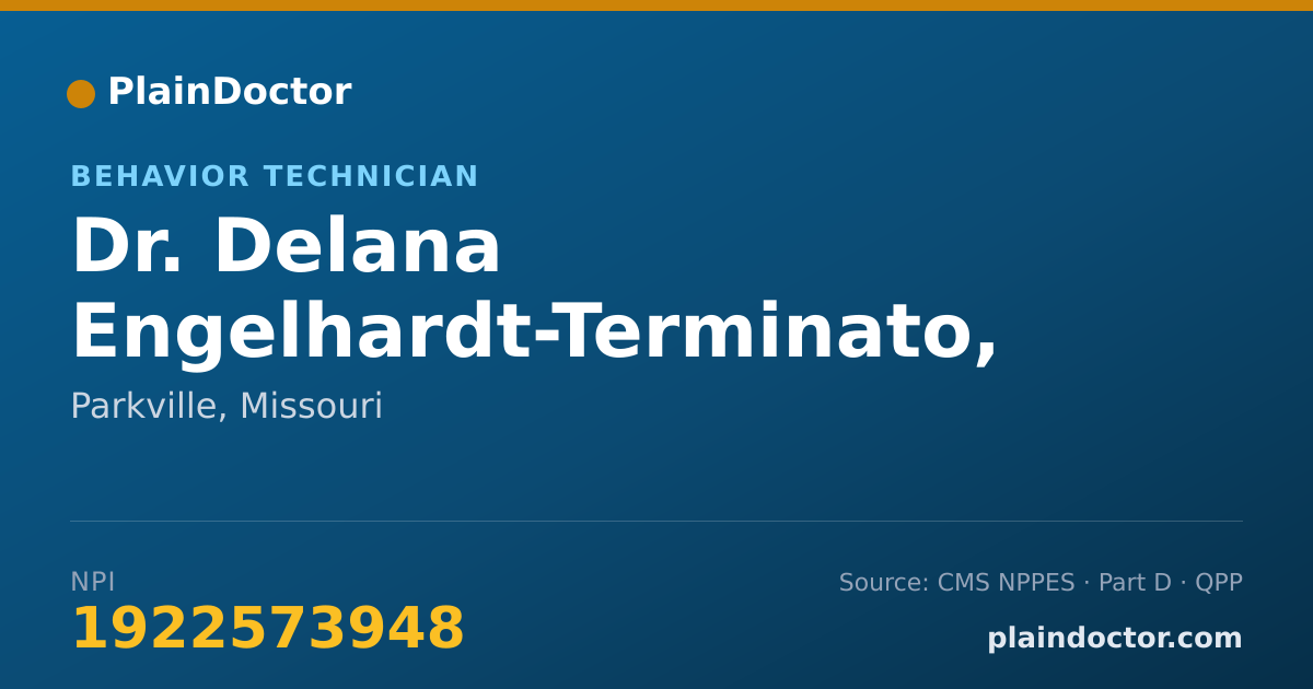 Shareable card for Delana Engelhardt-Terminato, RBT - Behavior Technician, Parkville, MO