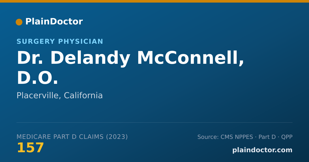 Shareable card for Delandy McConnell, D.O. - Surgery Physician, Placerville, CA