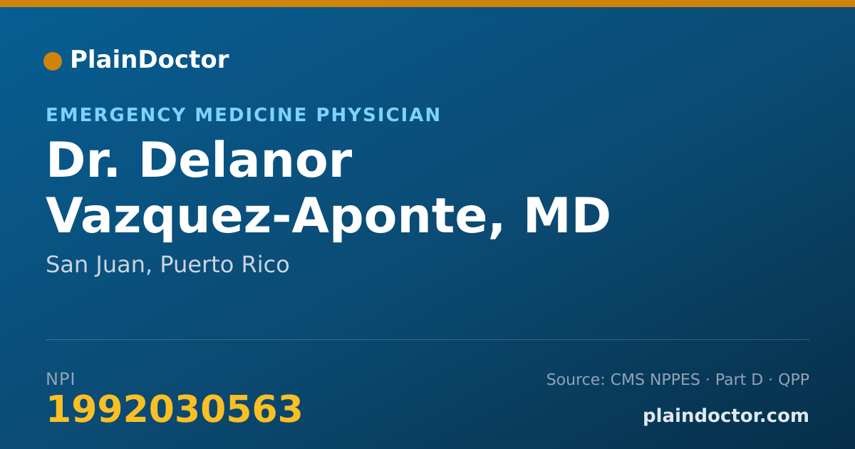 Shareable card for Delanor Vazquez-Aponte, MD - Emergency Medicine Physician, San Juan, PR