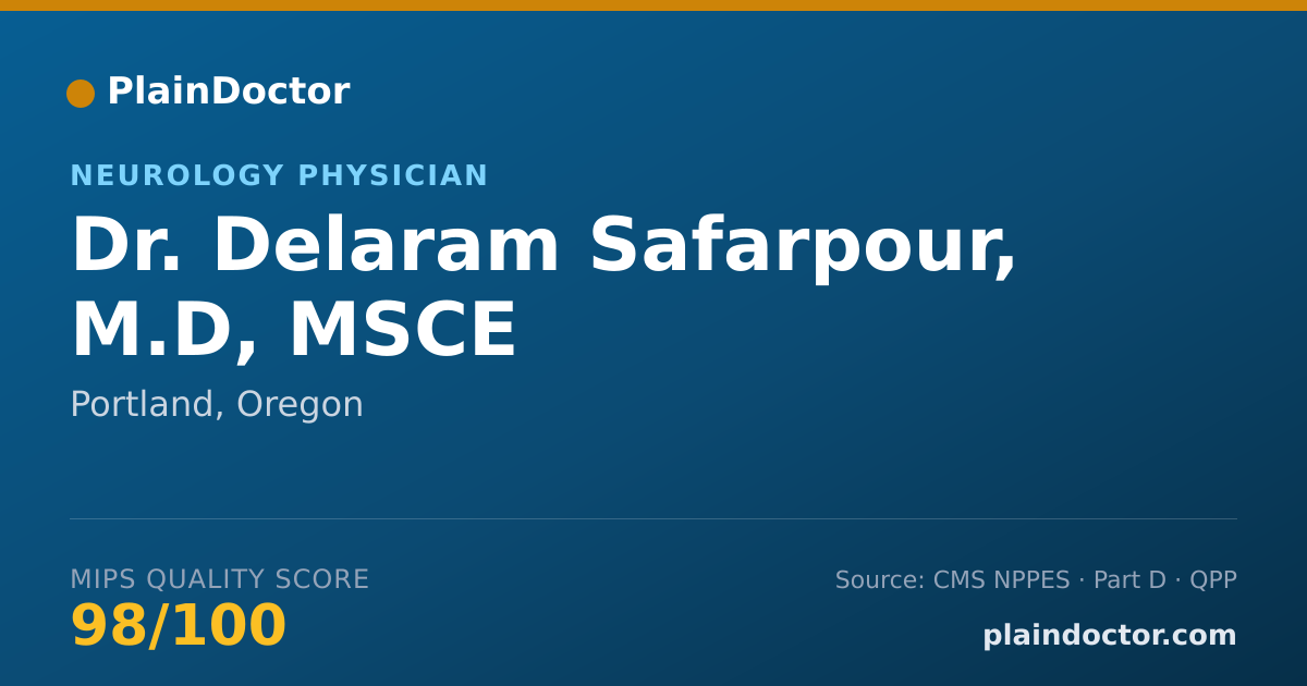 Shareable card for Delaram Safarpour, M.D, MSCE - Neurology Physician, Portland, OR