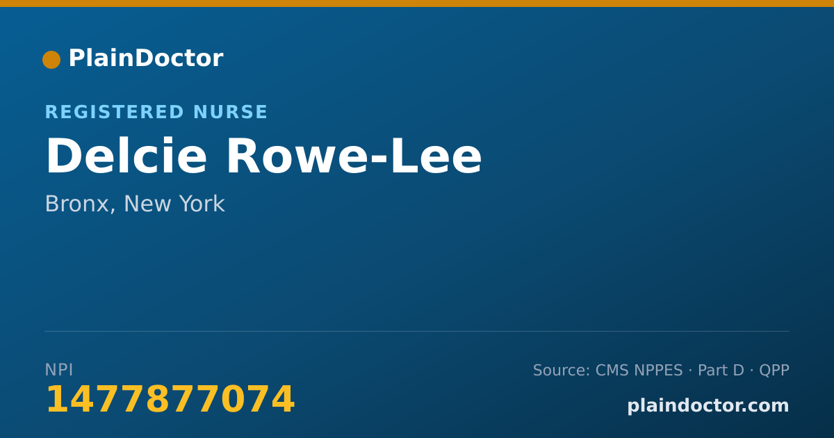 Shareable card for Delcie Rowe-Lee - Registered Nurse, Bronx, NY