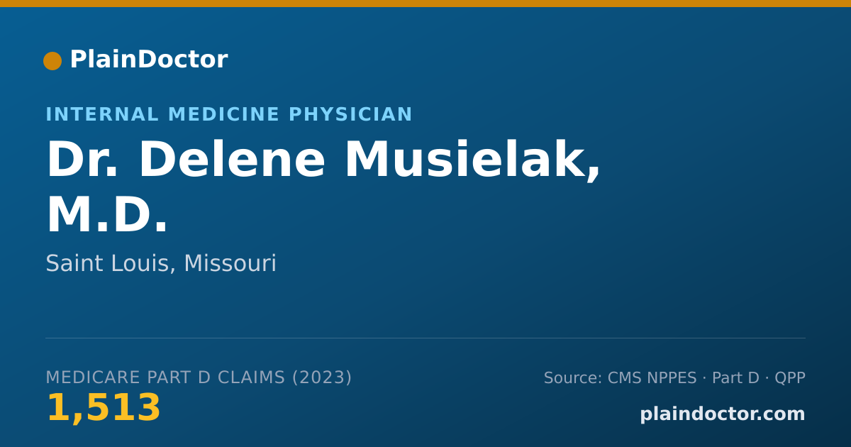 Shareable card for Delene Musielak, M.D. - Internal Medicine Physician, Saint Louis, MO