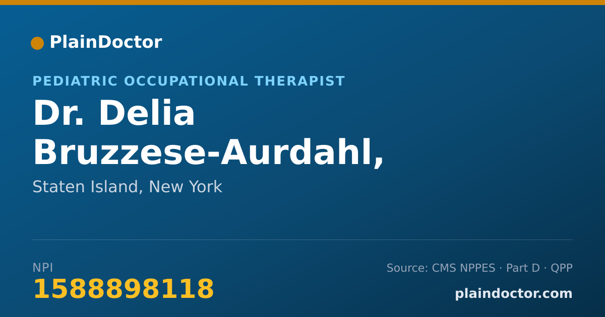 Shareable card for Delia Bruzzese-Aurdahl, OTR/L - Pediatric Occupational Therapist, Staten Island, NY